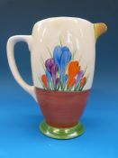 A Clarice Cliff lemonade jug, decorated in the 