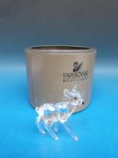 Swarovski crystal model of a deer in original box
