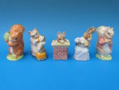 Five Beswick Beatrix Potter figures 
