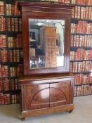 A continental 19th century flame mahogany dressing chest,