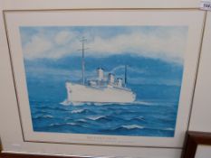 A set of 12 classic ocean liner prints,