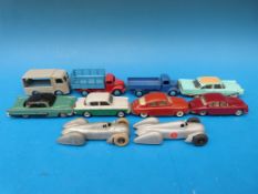 Ten various Dinky cars