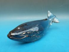 A Svenskt Glass limited edition World Wildlife Fund model of a whale 1982 (19cm long,