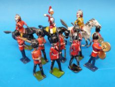 A small collection of lead soldiers, some cavalry.