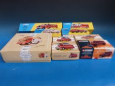 Nine Corgi diecast model fire engines and fire vehicles,