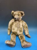 A mohair bear with hump back,