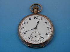 A gold plated gentleman's pocket watch,