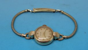 A le Coultre ladies' wristwatch marked 14k gold