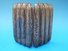 A hallmarked silver cigar case (174g)