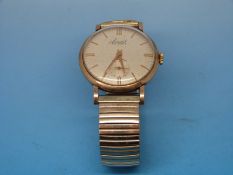 A gold cased Accurist gentleman's wristwatch