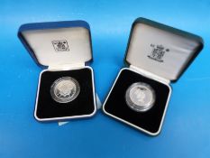 A 1986 XIII Commonwealth Games cased £2 silver coin,