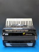 A Bailo 'Celeste' 80 bass three voice piano accordion, in black finish,