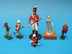 A hallmarked silver limited edition (349/1000) model of a life guard, B'ham 1978,