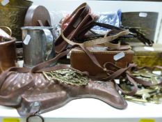 A quantity of collectables including folding cameras, vintage Union Jack,