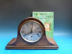 A three train Westminster chime 'Napoleon Hat' cased mantel clock with platform escapement,