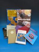 A collection of coin related reference books to include spinks Kent Observers, World Money,