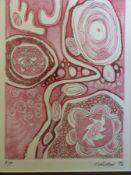 A gilt framed and glazed lithograph 'Speed', signed and dated Sarah Malabar 1996 (19.