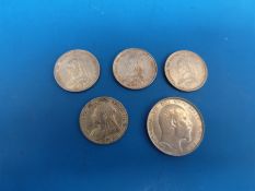 Four Victorian 6d 1887 and 1895 ,