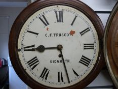 A dial wall clock with single fusee movement, G.