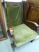 An Arts and Crafts style chair of planked design