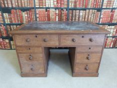 A Victorian mahogany writing desk fitted,