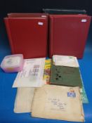 Five loose leaf albums of all world stamps and various other albums and loose stamps