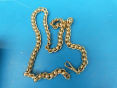 A yellow metal albert marked 9ct (55.