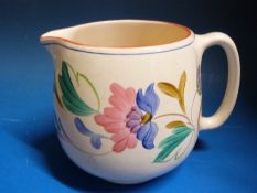 A Carltonware dish with parrot decoration, a Crown Ducal Art Deco dish,