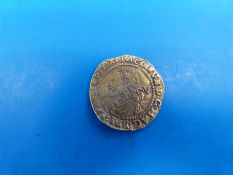 A James I third coinage quarter Laurel 1619-1625, third bust, thistle mint mark obverse and reverse,