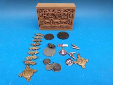 A quantity of collectables and coins to include a cartwheel penny,