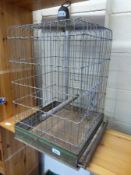A vintage wire birdcage,