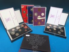 Five Royal Mint UK coin sets,