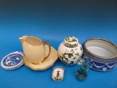 A Wedgwood Jasperware bowl, a pair of Spode 