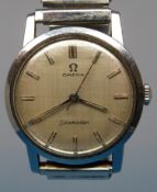 An Omega Seamaster gentleman's wristwatch on stainless steel bracelet.