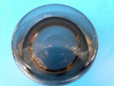 A glass whisky set with jug and five glasses,