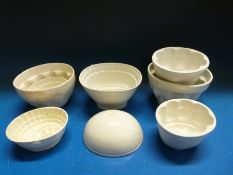 A quantity of ceramic jelly moulds