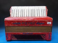 A 1930s Pietro Italian 120 bass piano accordion,