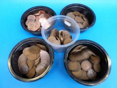 A good quantity of pre-decimal English pennies, George VI onwards,