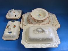 A quantity of Crown 'Gainsborough' Art Deco dinner ware