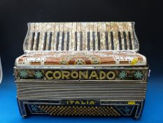 A highly decorated 'Coronado Italia' 120 bass piano accordion,