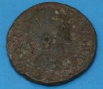 A James II tin farthing