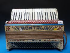 A Frontalini 120 bass c1930s piano accordion,