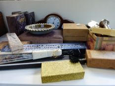 A late 19th/early 20th inlaid mantel clock,