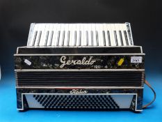 A 1930s Geraldo 'Standara' 120 bass piano accordion,