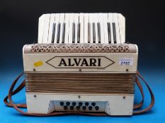 An Alvari c1930 12 bass piano accordion,