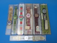 Seven various Swatch wristwatches (all in Swatch boxes)