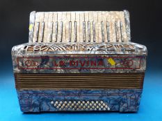 A La-Divina 48 bass piano accordion in grey pearloid finish (cased)