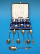 A set of hallmarked silver teaspoons,