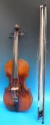 A late nineteenth or early twentieth century probably Tyrolean made violin,