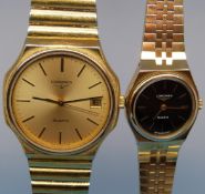 Two Longines wristwatches,